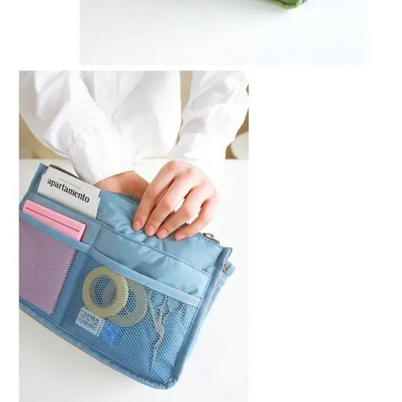 Handbag Organizer Insert / Purse Tote Aqua Blue - NWT - Picture 4 of 7